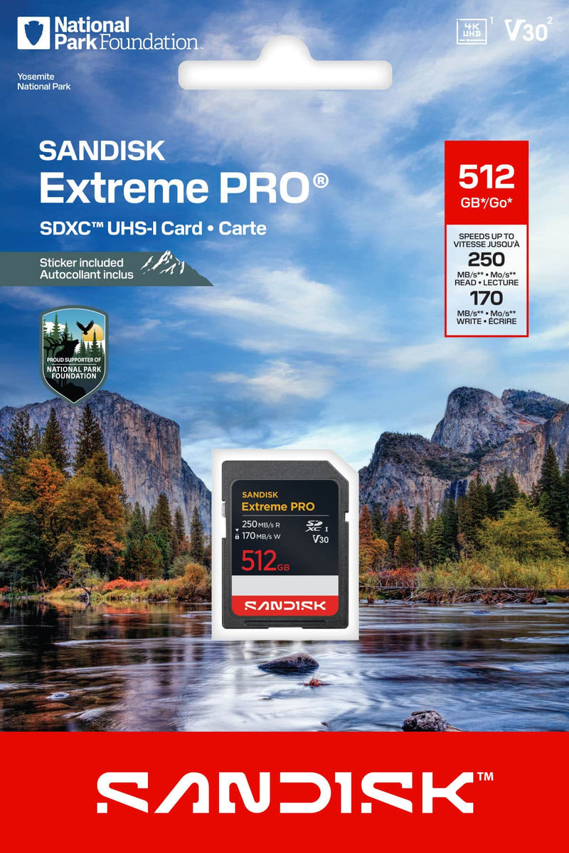 SanDisk - Extreme Pro 512GB SDXC UHS-I National Parks