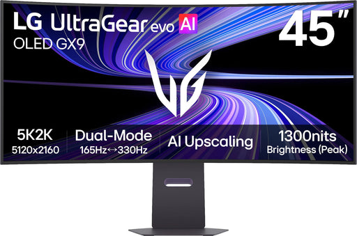 LG - UltraGear evo 45" 5K2K OLED 165Hz 0.03ms G-SYNC FreeSync Premium Pro Gaming Monitor with DisplayHDR400 TRUE - Black