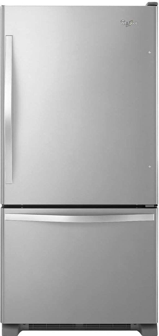 Whirlpool - 22 Cu. Ft. Bottom-Freezer Refrigerator with SpillGuard Glass Shelves - Stainless Steel