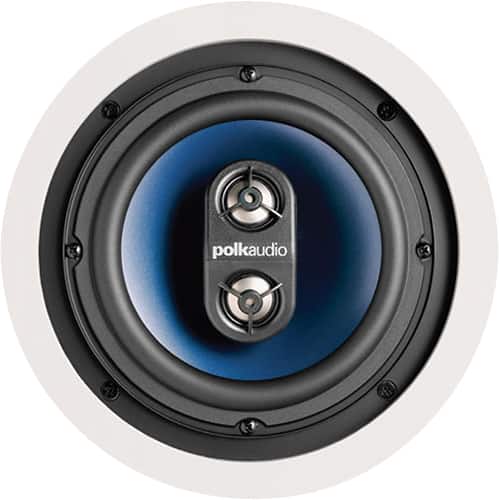 Polk Audio - RC6s In-Ceiling 6.5" Stereo Speaker - Dual Channel Experience  Best for Damp Humid Indoor/Outdoor Placement - White