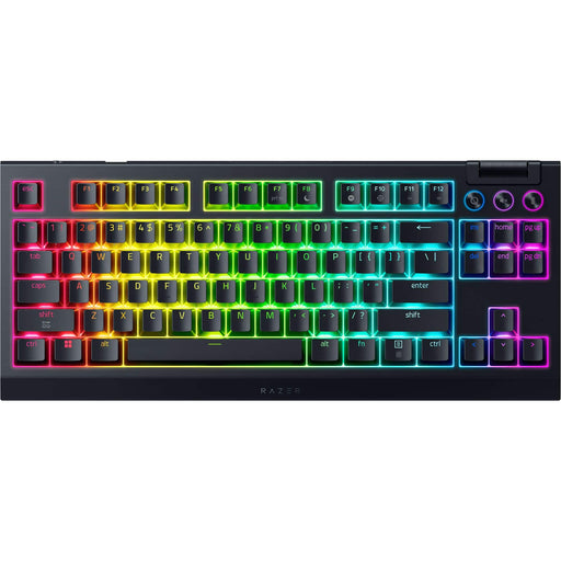 Razer - BlackWidow V4 TKL HyperSpeed Wireless Orange Switch Gaming Keyboard with Hot-swappable Design - Black