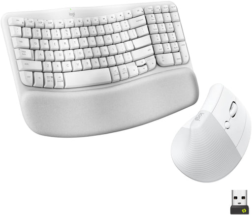 Logitech Wave Keys and Lift Combo - keyboard and mouse set - QWERTY - English - off-white Input Device