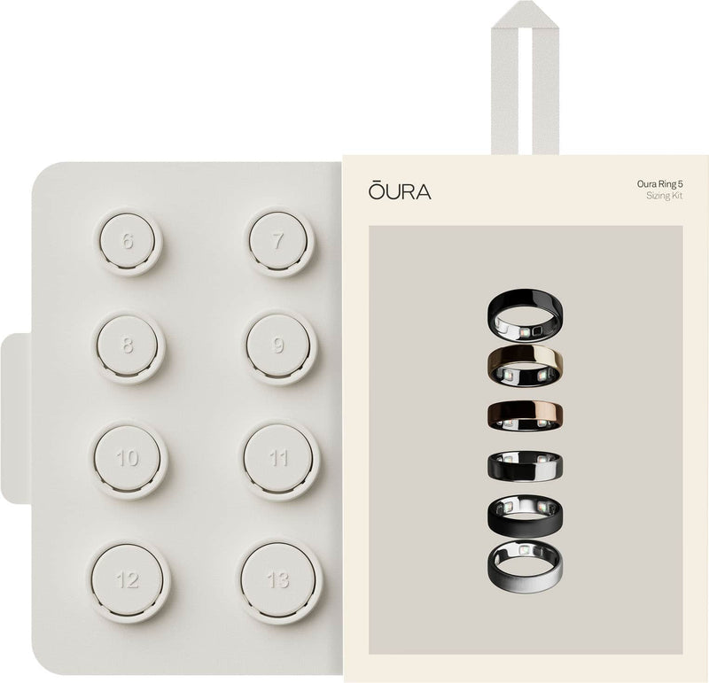 Oura - Ring 5 Sizing Kit - Size Before You Buy the OR5 - Unique Sizing - Receive Gift Card for Purchase - White - (2026)