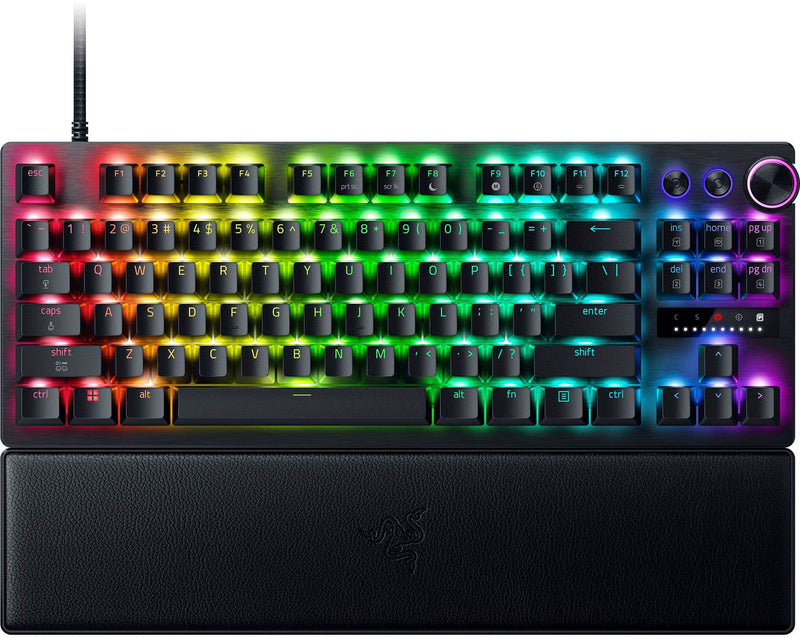 Razer - Huntsman V3 Pro 8KHz TKL Wired Analog Optical Linear Switch Gaming Keyboard with Snap Tap - Black