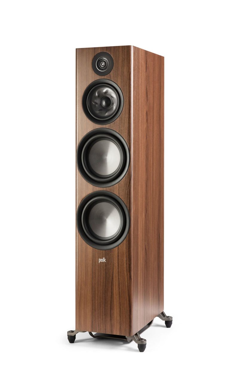 Polk Audio - Polk Reserve R700 Tower Speaker 1" Pinnacle Ring Tweeter Dual 6.5" Turbine Cone Woofers  Dual 8" Long-Throw Drivers - Brown