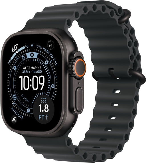 Apple Watch Ultra 3 (GPS+Cellular) 49mm Titanium Case with Black Ocean Band - Black - (2025)