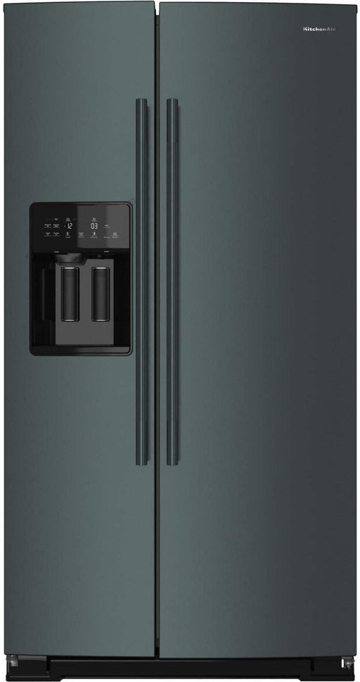 KitchenAid - 36 in. Wide 21 cu. ft. Side-by-Side Counter-Depth Refrigerator with Exterior Ice and Water Dispenser - Juniper