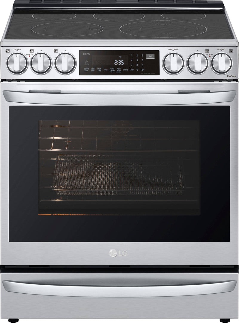 LG - 6.3 Cu. Ft. Smart Slide-In True Convection Range with EasyClean and Air Sous Vide - Stainless Steel