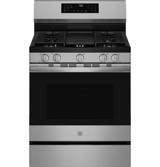 GE Profile - 5.3 Cu. Ft. Smart Freestanding Gas Convection Range with Steam Clean No Preheat Air Fry and EasyWash Oven Tray - Stainless Steel