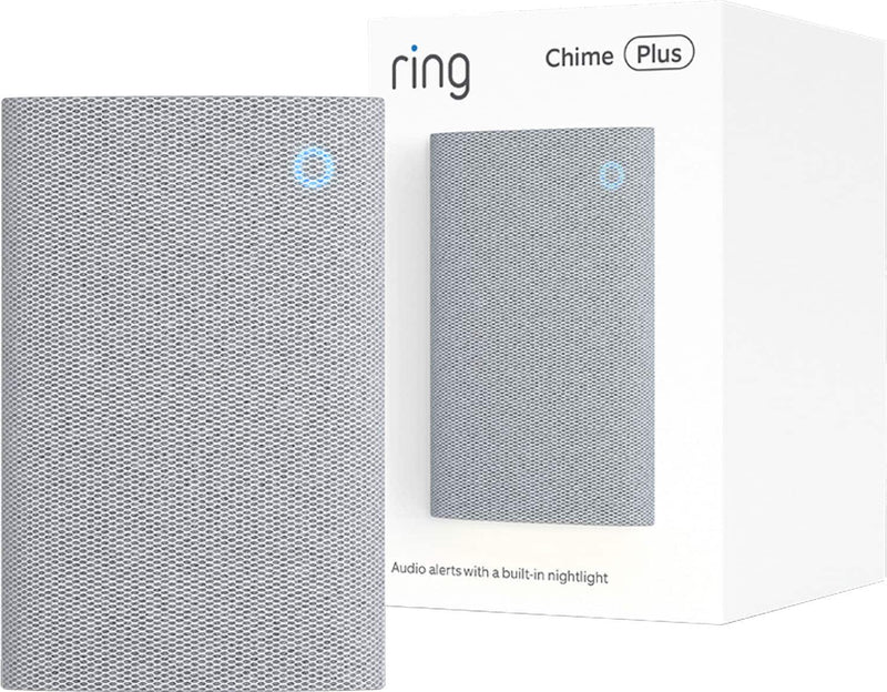 Chime Plus Crisp clear audio alerts for select Ring devices built-in night-light customizable tones easy setup - White