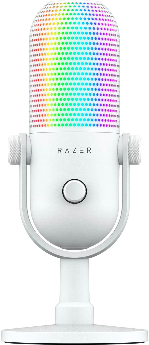 Razer - Seiren V3 Chroma Wired Supercardioid Condenser USB Microphone with 32-Bit DSP - White