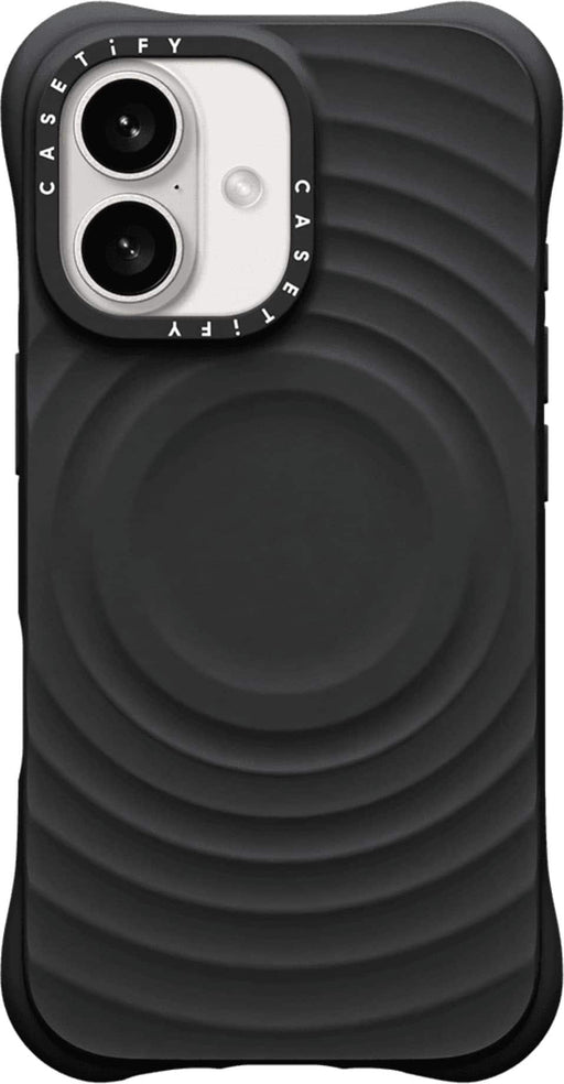 CASETiFY - Essentials Ripple Case with MagSafe for Apple iPhone 16 - Black