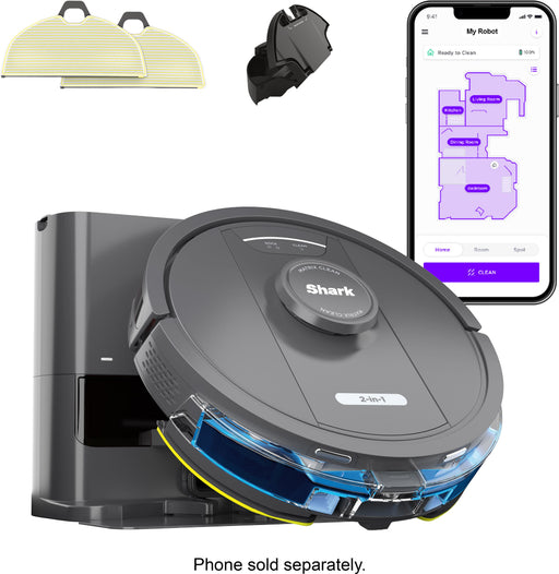 Shark - Matrix 2-in-1 Robot Vacuum  Mop with Self-Emptying Bagless 30 Day Capacity Base - Black