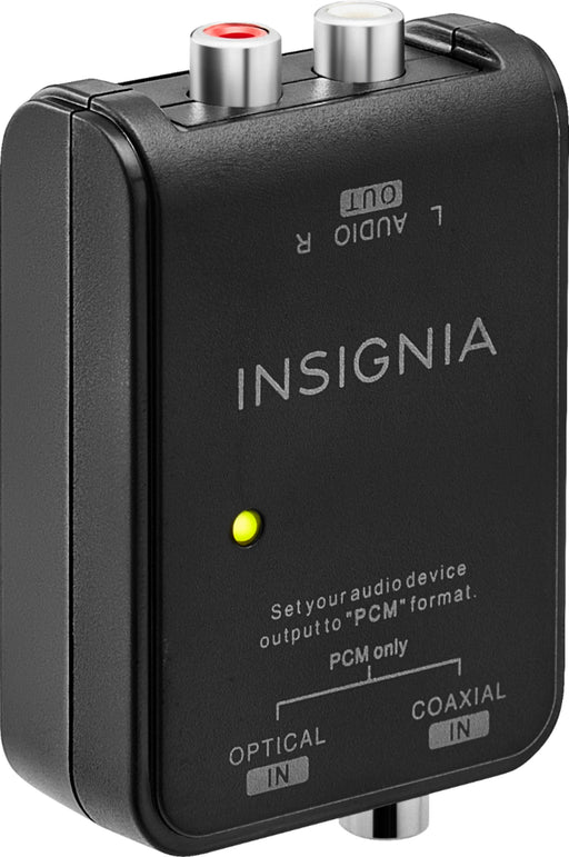 Insignia - Optical/Coaxial Digital-to-Analog Audio Converter - Black