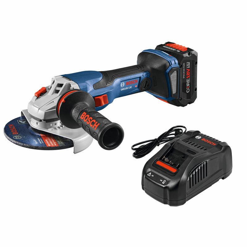 Bosch 6-in 18-volt 8-Amp Sliding Switch Brushless Cordless Angle grinder