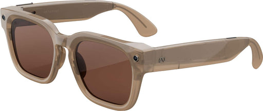 Fury - Smart AI glasses — Meta AI 12MP Camera Live Translate — 8+ Hour Battery — Dark Amber Lenses - Sandstone