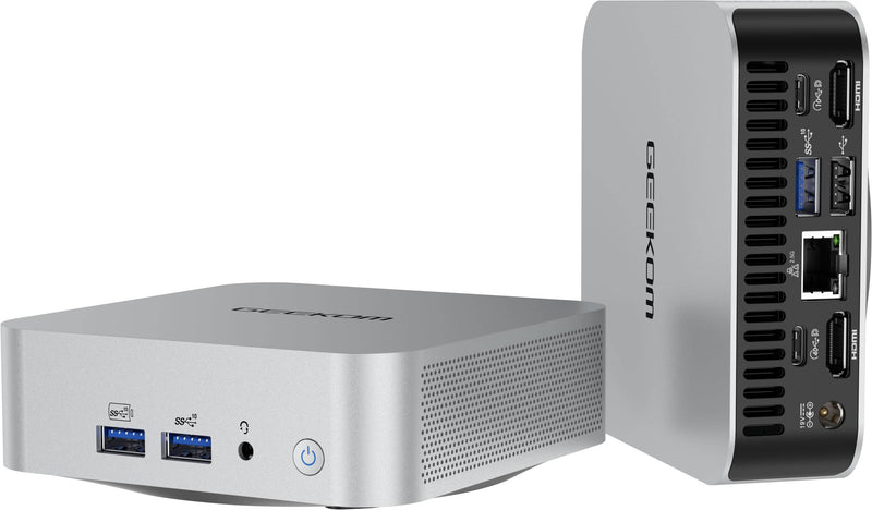 GEEKOM - A5 Pro Mini PC with AMD Ryzen 5 7530U 16GB DDR4 RAM 512GB NVMe SSD - Silver