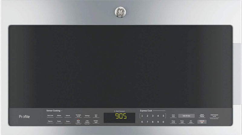 GE Profile - 2.1 Cu. Ft. Over-the-Range Microwave with Sensor Cooking and Chef Connect - Stainless Steel