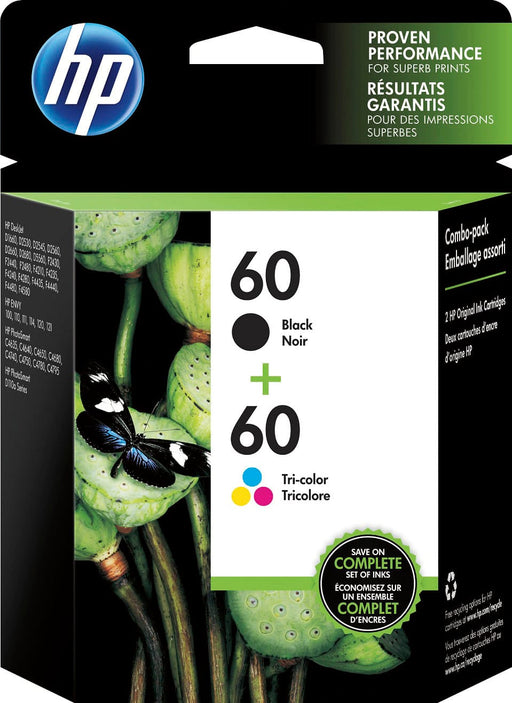 HP - 60 2-Pack Standard Capacity Ink Cartridges - Black/Tri-color