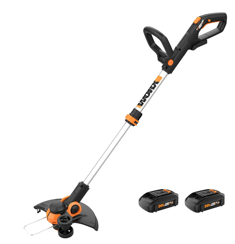 WORX - WG163.1 GT 3.0 20V 12-Inch Cutting Diameter Cordless Grass Trimmer (2 x 2.0 Ah Batteries  1 x Charger) - Orange