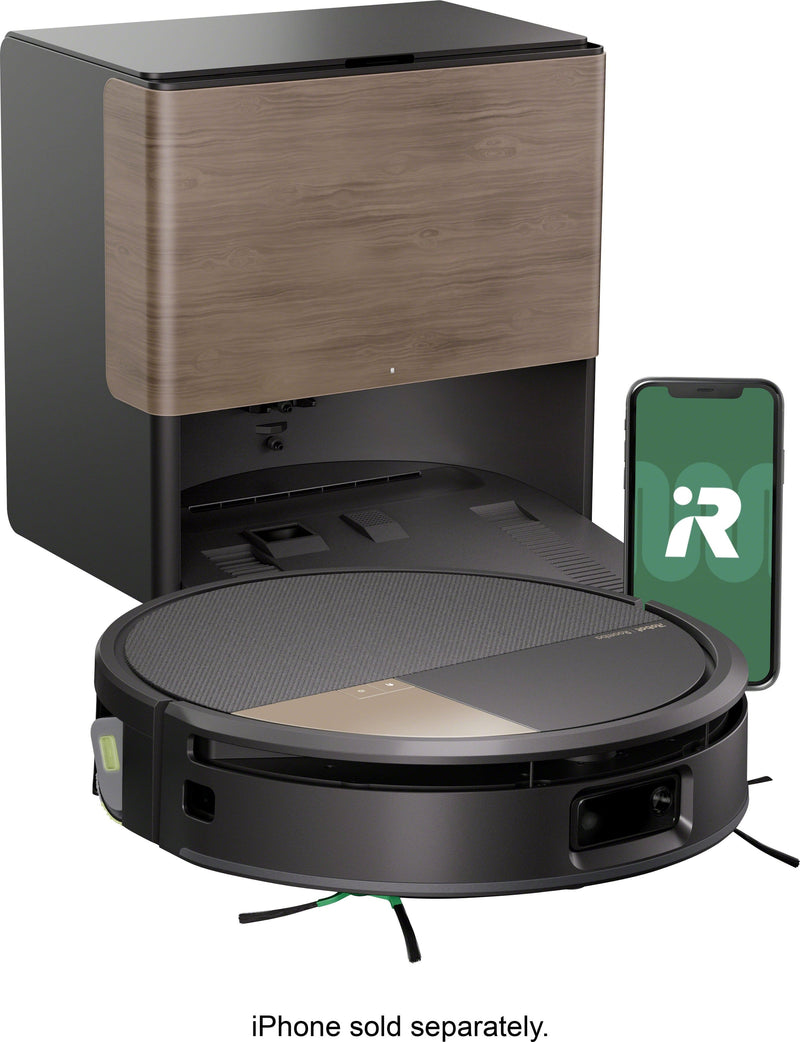 iRobot - Roomba 705 Combo Vacuum  Mop + AutoWash Dock - Self-Cleaning Roller Mop Retractable Mop Cover Self-Empties 75 Days - Black