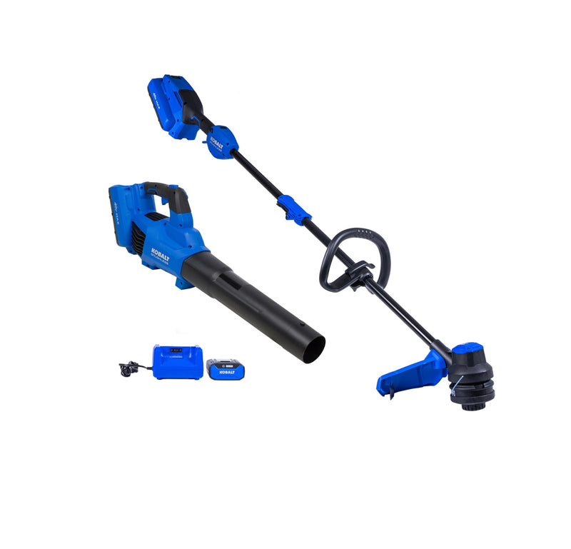 Kobalt Gen4 40-volt Cordless Battery String Trimmer and Leaf Blower and Combo Kit 4.0 Ah (Battery Included) (Charger Included)