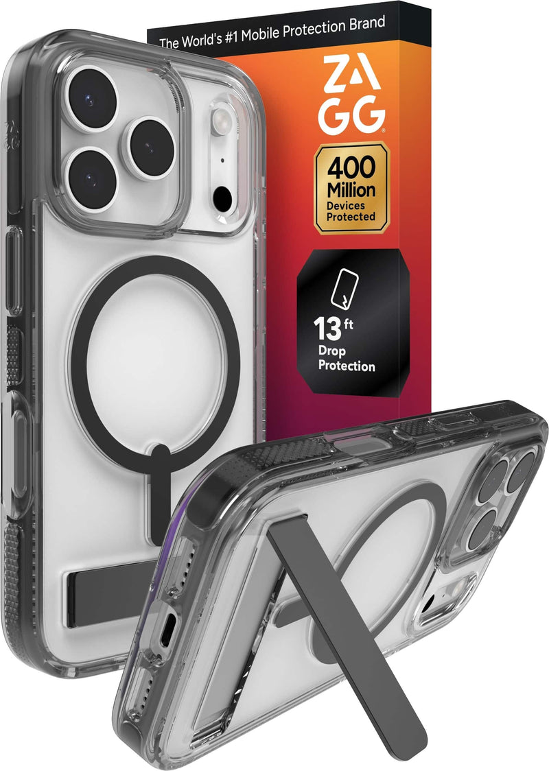 ZAGG - Santa Cruz Snap with Kickstand for Apple iPhone 17 Pro - Jet Black