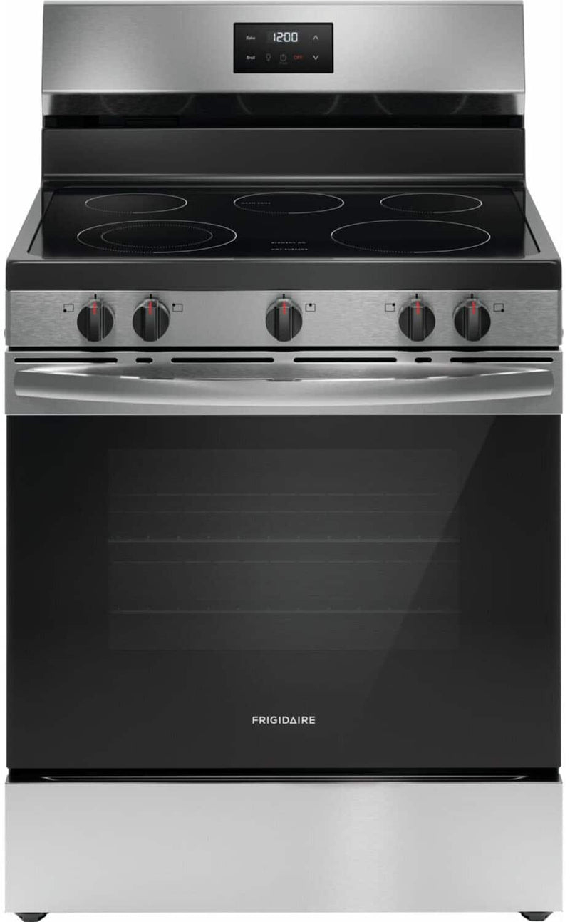 Frigidaire - 30" Electric Range with Quick Boil Element - Stainless Steel