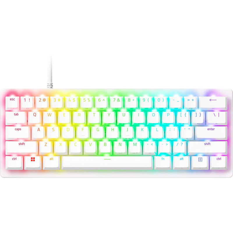 Razer - Huntsman V3 Pro Mini 60 Wired Analog Optical Linear Switch Gaming Keyboard with Snap Tap - White