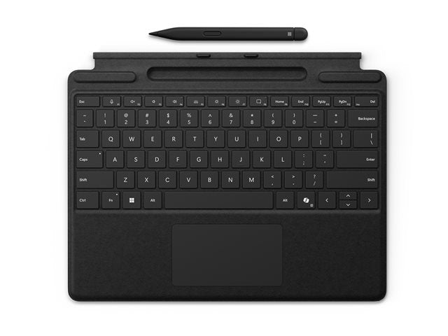 Microsoft Surface Pro Keyboard - keyboard - with trackpad accelerometer Surface Slim Pen 2 storage and charging tray - QWERTY - English - black - with Slim Pen Input Device