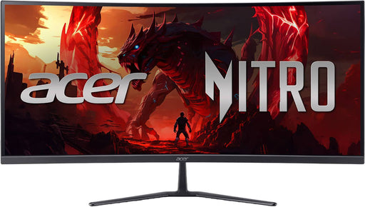 Acer - Nitro ED340CUR Gaming 34 1500R 219 Curved QHD 120Hz 1ms FreeSync Premium Gaming Monitor with HDR10 (DisplayPort HDMI) - Black