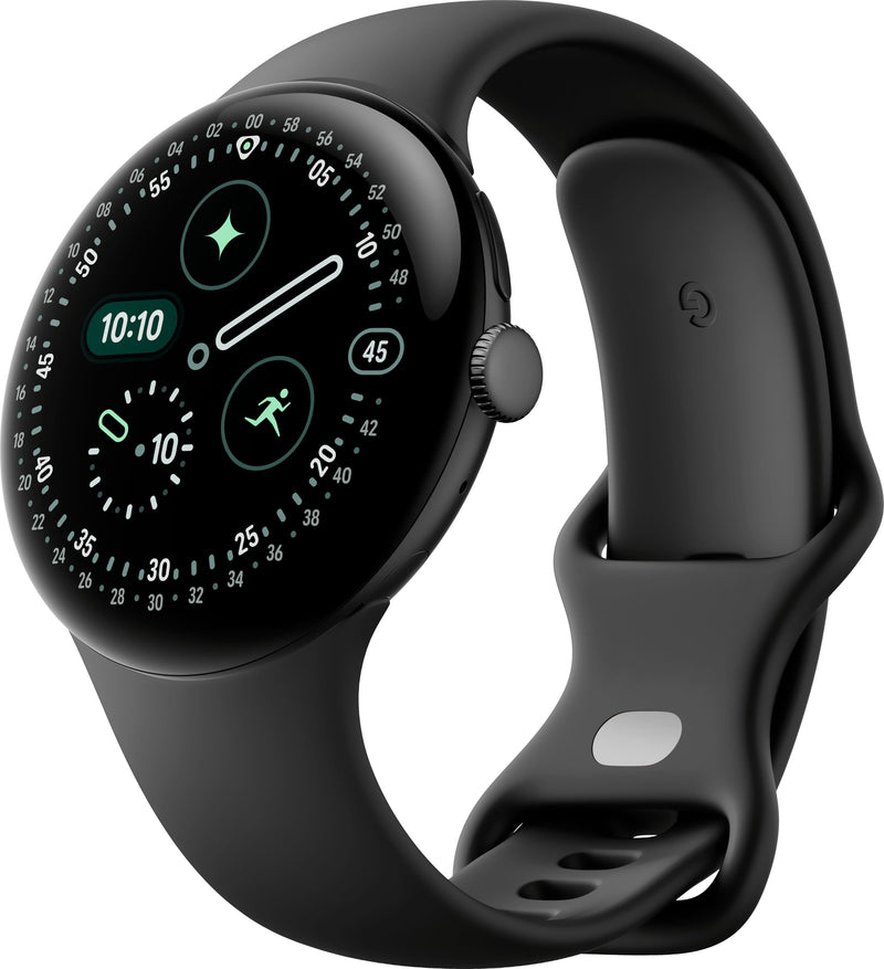 Google - Pixel Watch 4 (45mm) - Wi-Fi - Matte Black Case - Obsidian Band - (2025)