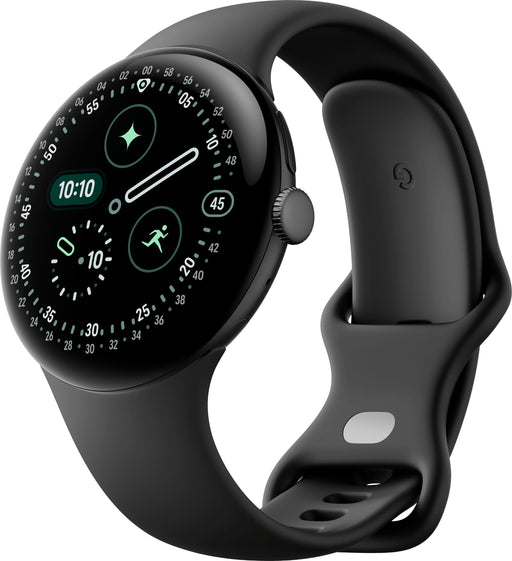 Google - Pixel Watch 4 (45mm) - Wi-Fi - Matte Black Case - Obsidian Band - (2025)