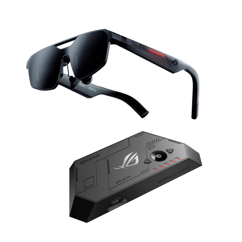 ASUS - ROG XREAL R1 Gaming AR Glasses - 171" FHD 240Hz 0.01ms for ROG Ally PC and Console (Narrow IPD 57-66mm) - Black