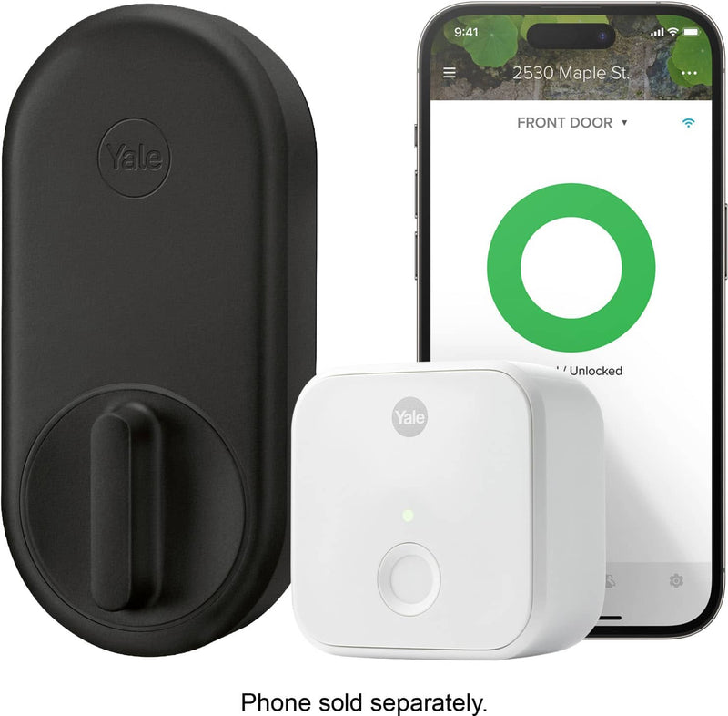 Yale - Smart Lock Conversion Kit  Works with Existing Deadbolt  Keys  Wi-Fi Access - Black