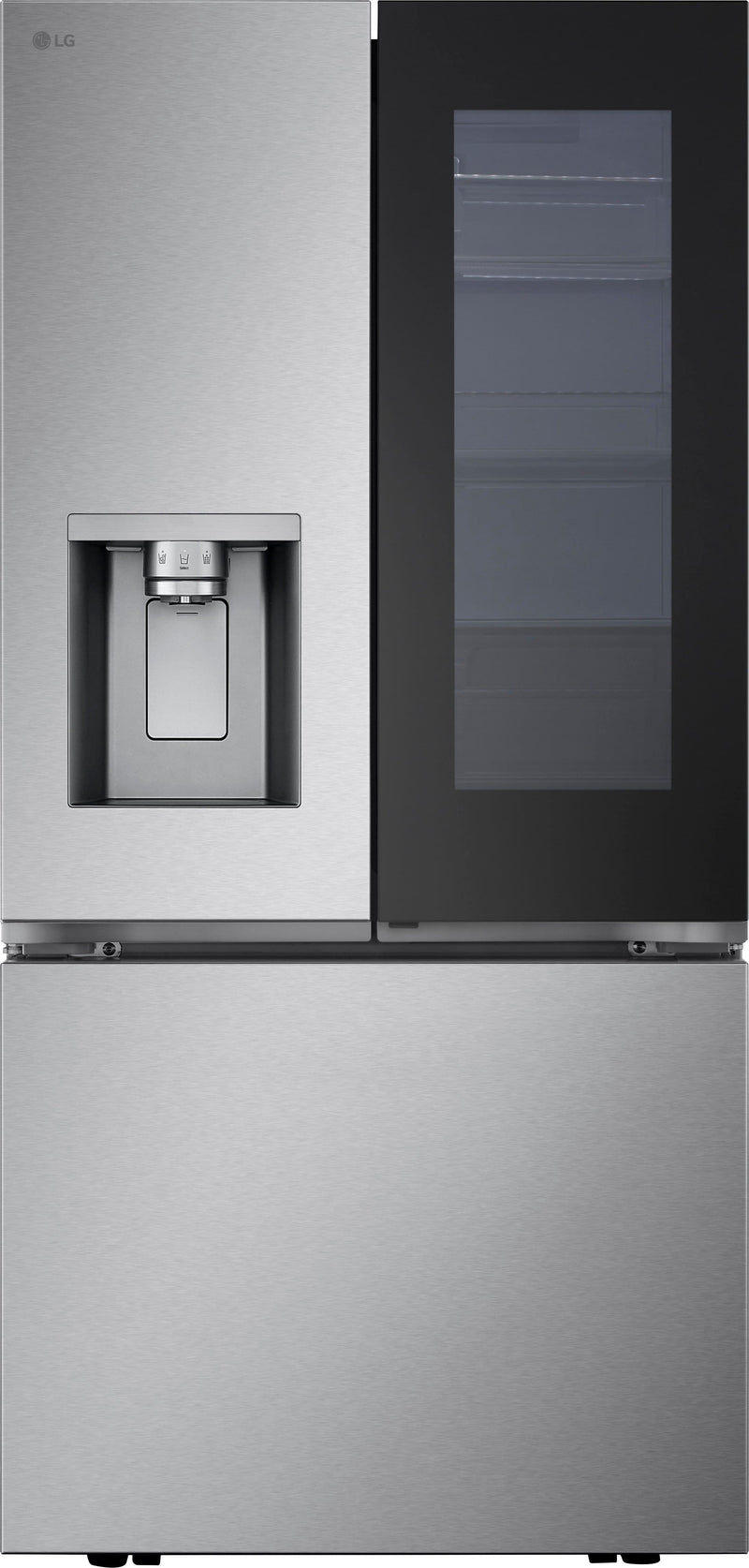 LG - 24.5 Cu. Ft. French Door Standard-Depth MAX Smart Refrigerator with Dual Ice Maker with Craft Ice - Stainless Steel