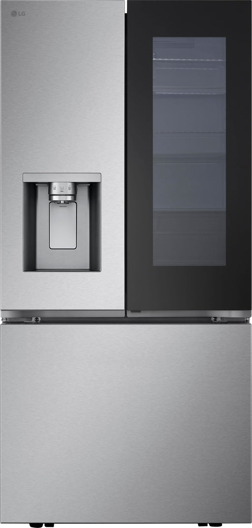LG - 24.5 Cu. Ft. French Door Standard-Depth MAX Smart Refrigerator with Dual Ice Maker with Craft Ice - Stainless Steel