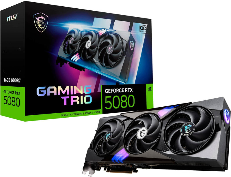 MSI GeForce RTX 5080 16G GAMING TRIO OC - graphics card - GeForce RTX 5080 - 16 GB