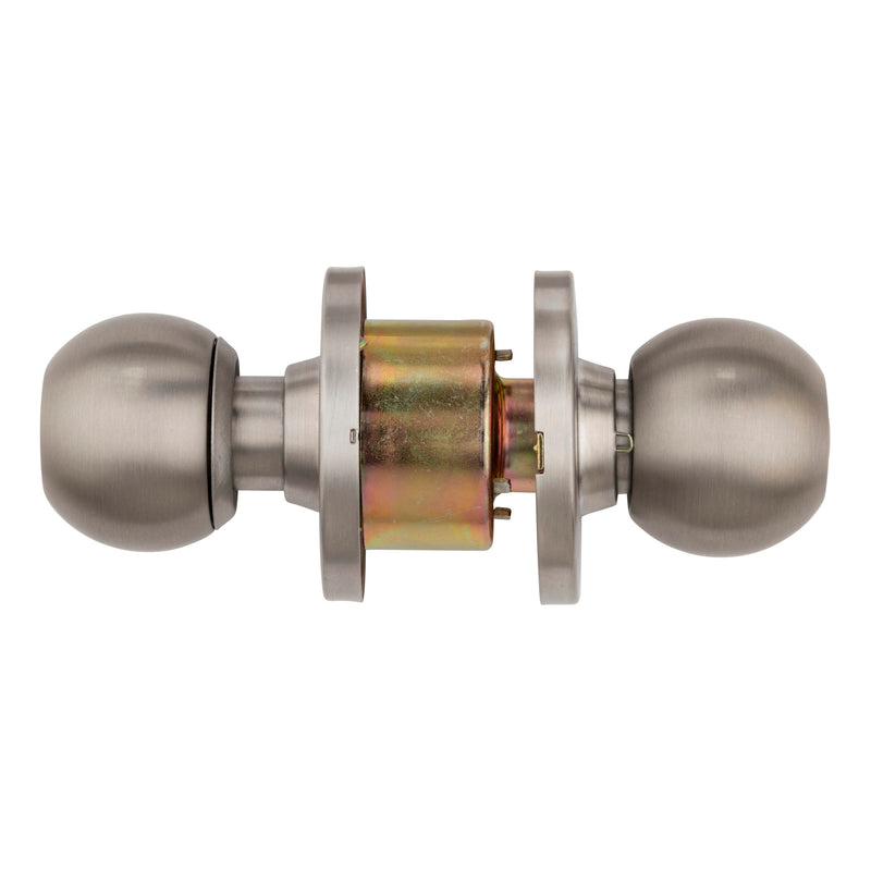 Tell Manufacturing KC2300 Empire Satin Stainless Steel Interior or Exterior Keyed Entry Door Knob