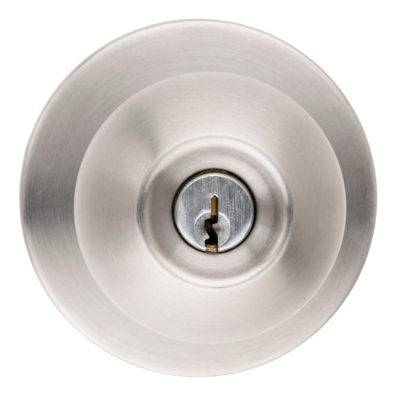 Tell Manufacturing KC2300 Empire Satin Stainless Steel Interior or Exterior Keyed Entry Door Knob