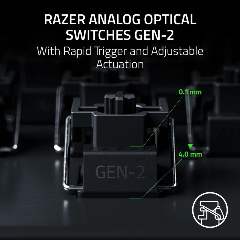 Razer - Huntsman V3 TKL 8KHz Wired Analog Optical Linear Switch Gaming Keyboard with Snap Tap - Black