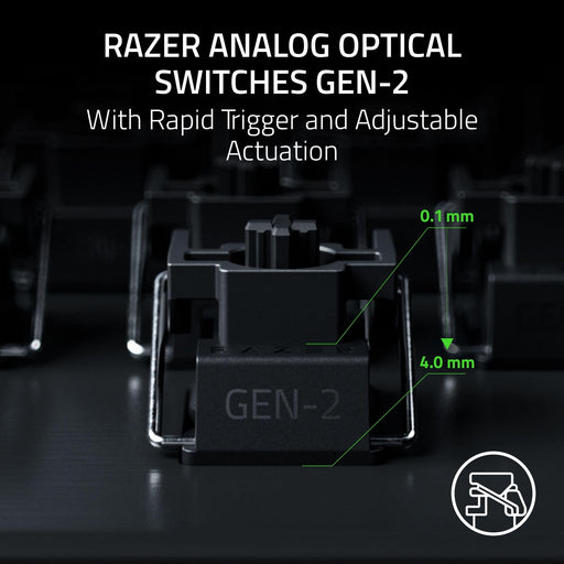 Razer - Huntsman V3 TKL 8KHz Wired Analog Optical Linear Switch Gaming Keyboard with Snap Tap - Black