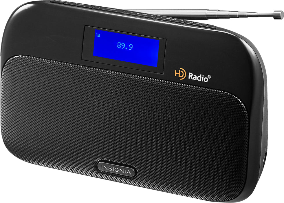 Insignia - Tabletop FM/HD Radio - Black