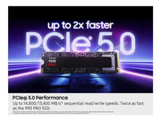Samsung -  9100 PRO 2TB Internal SSD PCIe Gen 5x4 NVMe Speeds Up to 14700 MB/s
