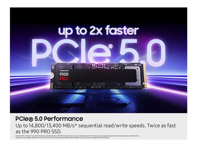 Samsung -  9100 PRO 2TB Internal SSD PCIe Gen 5x4 NVMe Speeds Up to 14700 MB/s