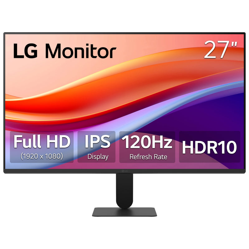 LG - 27" IPS FHD 120Hz Monitor with HDR10 (HDMI) - Black