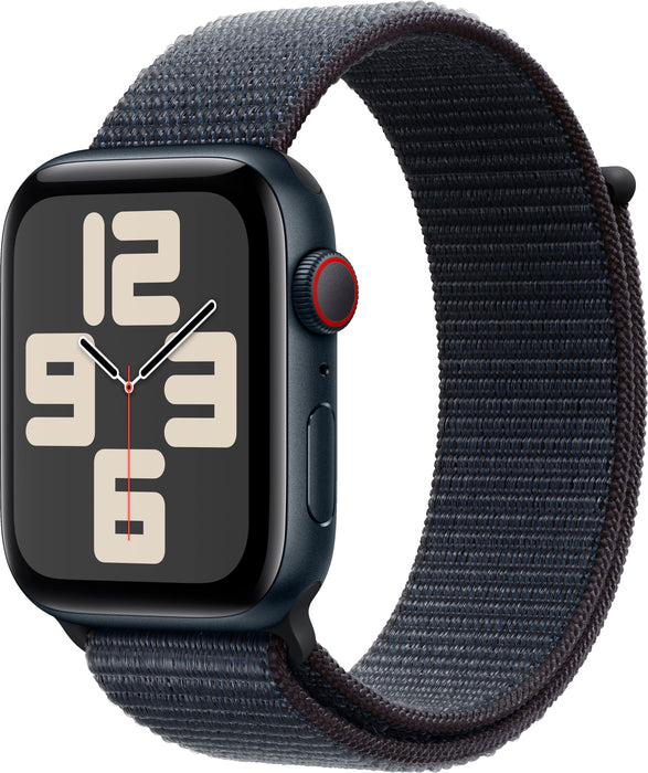 Apple Watch SE 2nd Generation (GPS+Cellular) 44mm Aluminum Case with Ink Sport Loop - Midnight