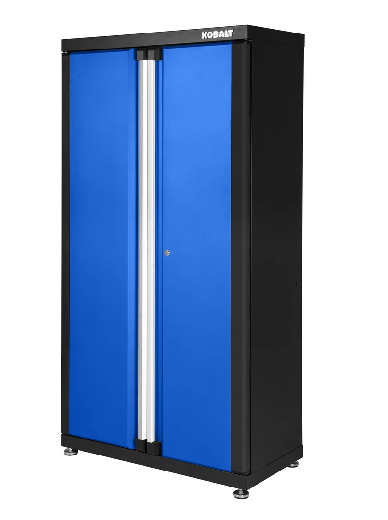 Kobalt 36-in W x 72-in H x 18.5-in D Freestanding Steel Garage Cabinet in Blue