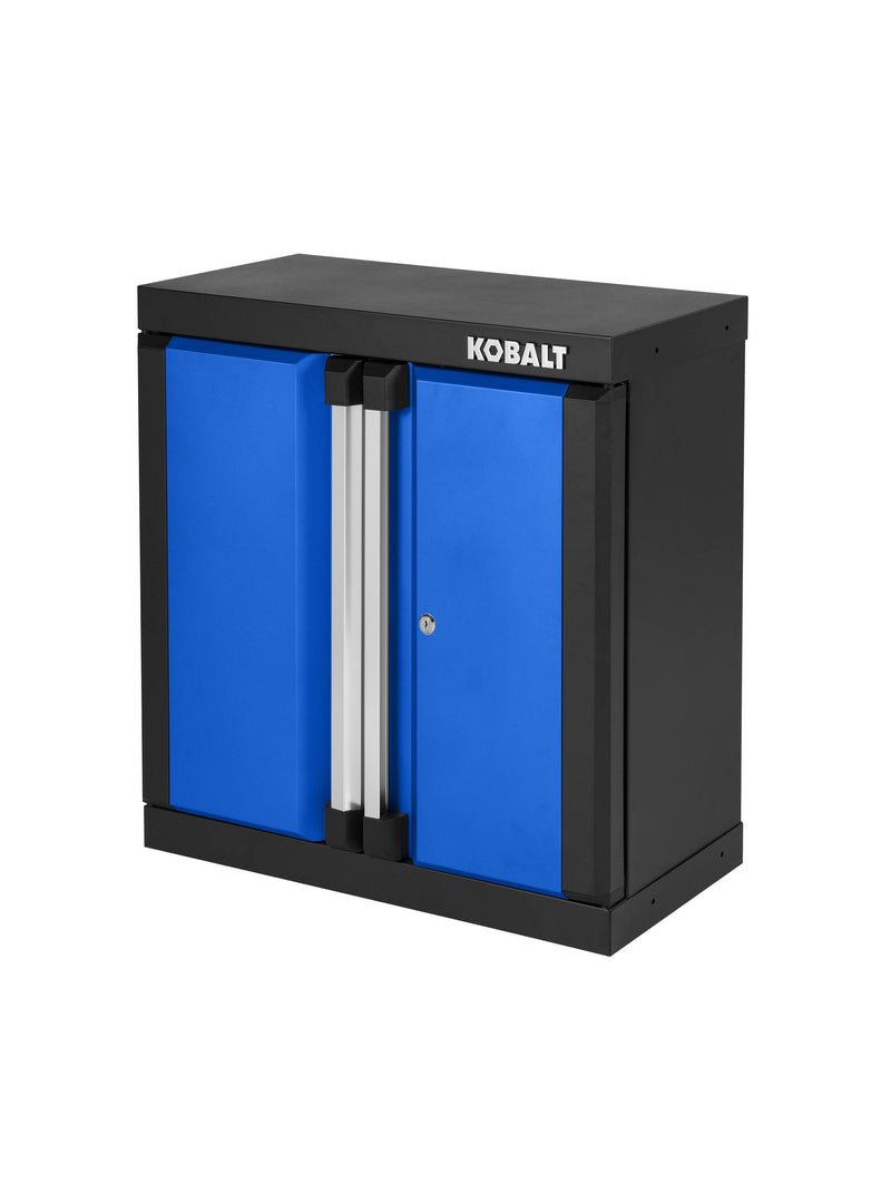 Kobalt 28-in W x 28-in H x 12.5-in D Wall-mounted Steel Garage Cabinet in Blue