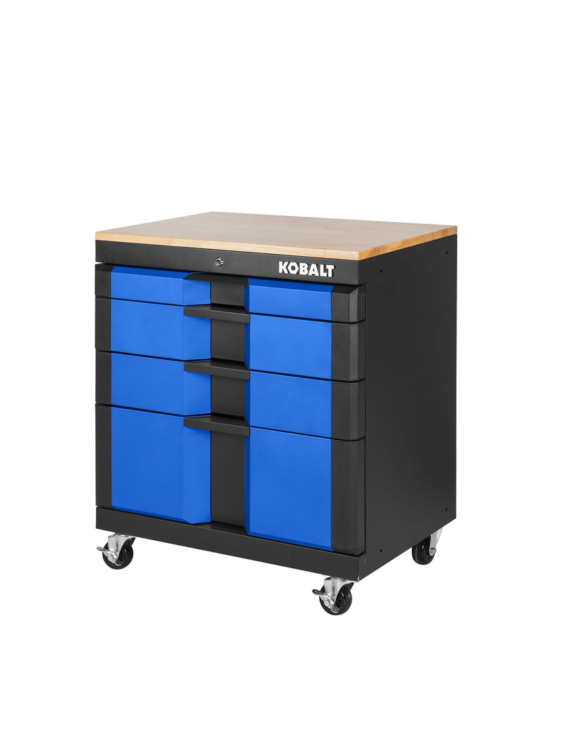 Kobalt 28-in W x 32.8-in H x 18.5-in D Freestanding Steel Garage Cabinet in Blue
